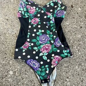 MinkPink l Floral Bodycon Side Mesh Bodysuit l Women's Size S
